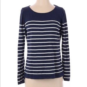 NWT Old Navy blue and white striped sweater size Large.